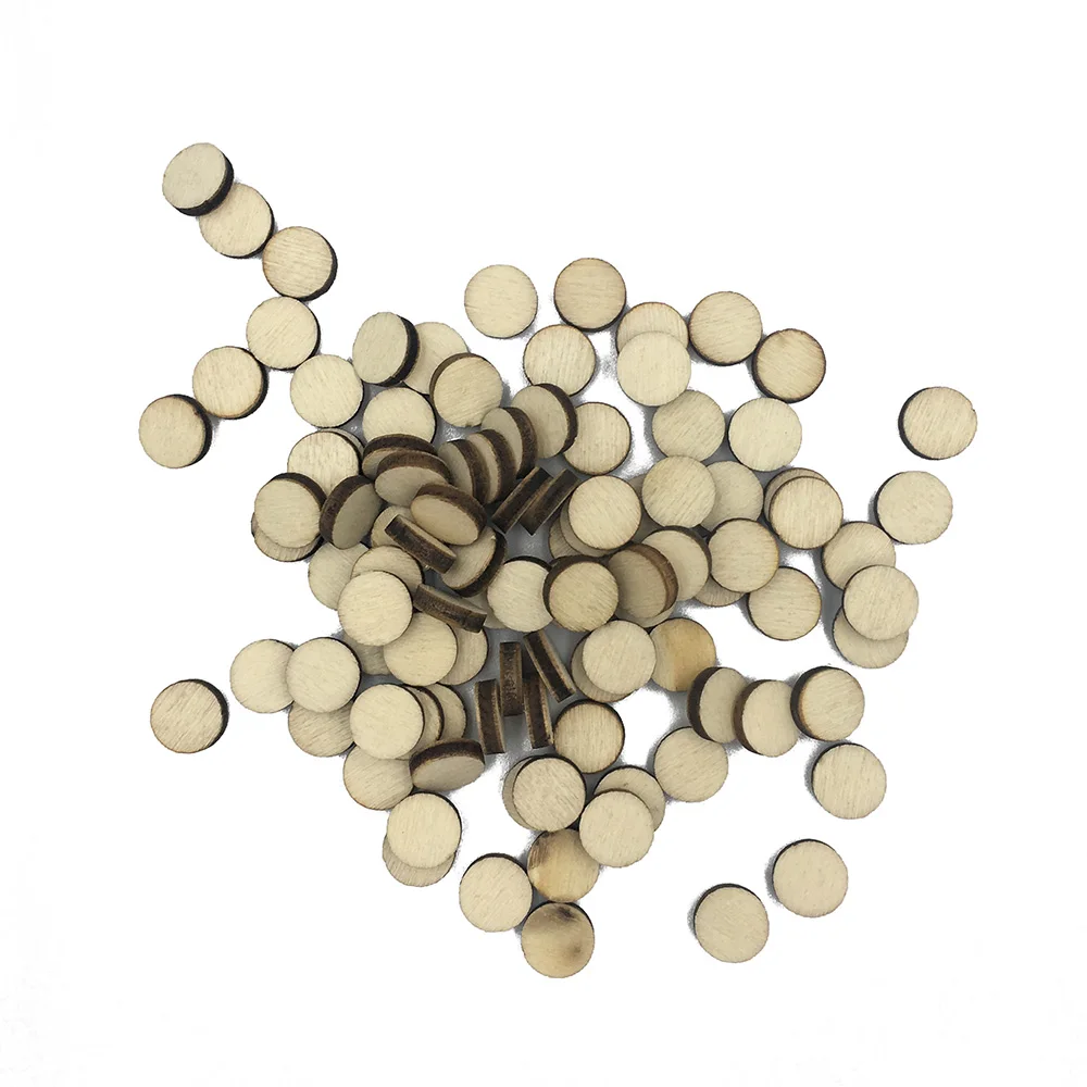 Lot De 100 Pièces En Bois Découpées En Forme De Disque - Pour Bricolage, Scrapbooking, Décoration, Neuf