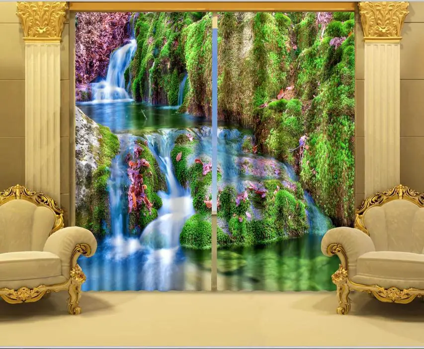 

Photo Print stereoscopic 3d Curtains curtain fabrics print 3d Stereo photo printing roller blind