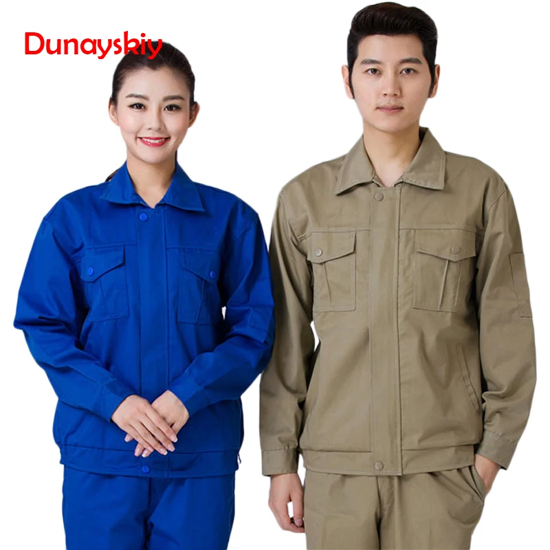 

2019 New Fashion Overalls Long-sleeved Labor Insurance Overalls Corporate Tooling Workshop Uniforms Suit And Set Factory Uniform