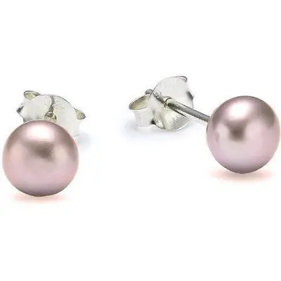 

HOT SELL - > New Pearl Stud Earrings Sterling Silver, Purple Freshwater Pearl Stud Earrings -Top quality free shipping