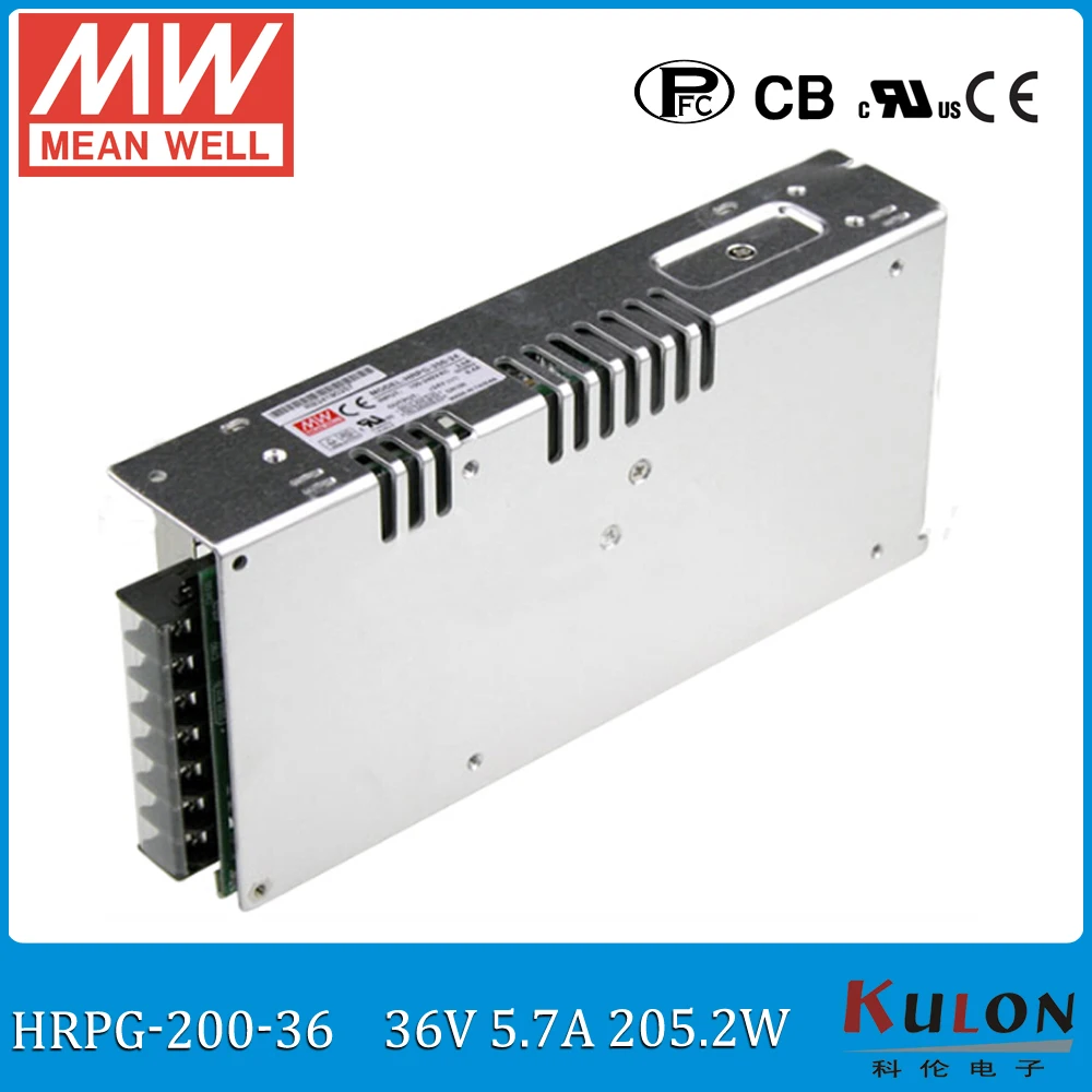 Original MEAN WELL HRPG 200 36 200W 5A 36V meanwell low power