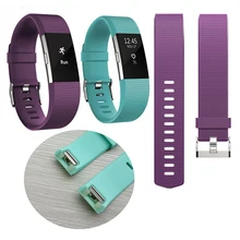 Хороший ремень Для Fitbits заряда 2 Группа Силиконовые Ремень 2 ремень Алмаз сердечного ритма смарт-браслет из нержавеющей стали пряжка