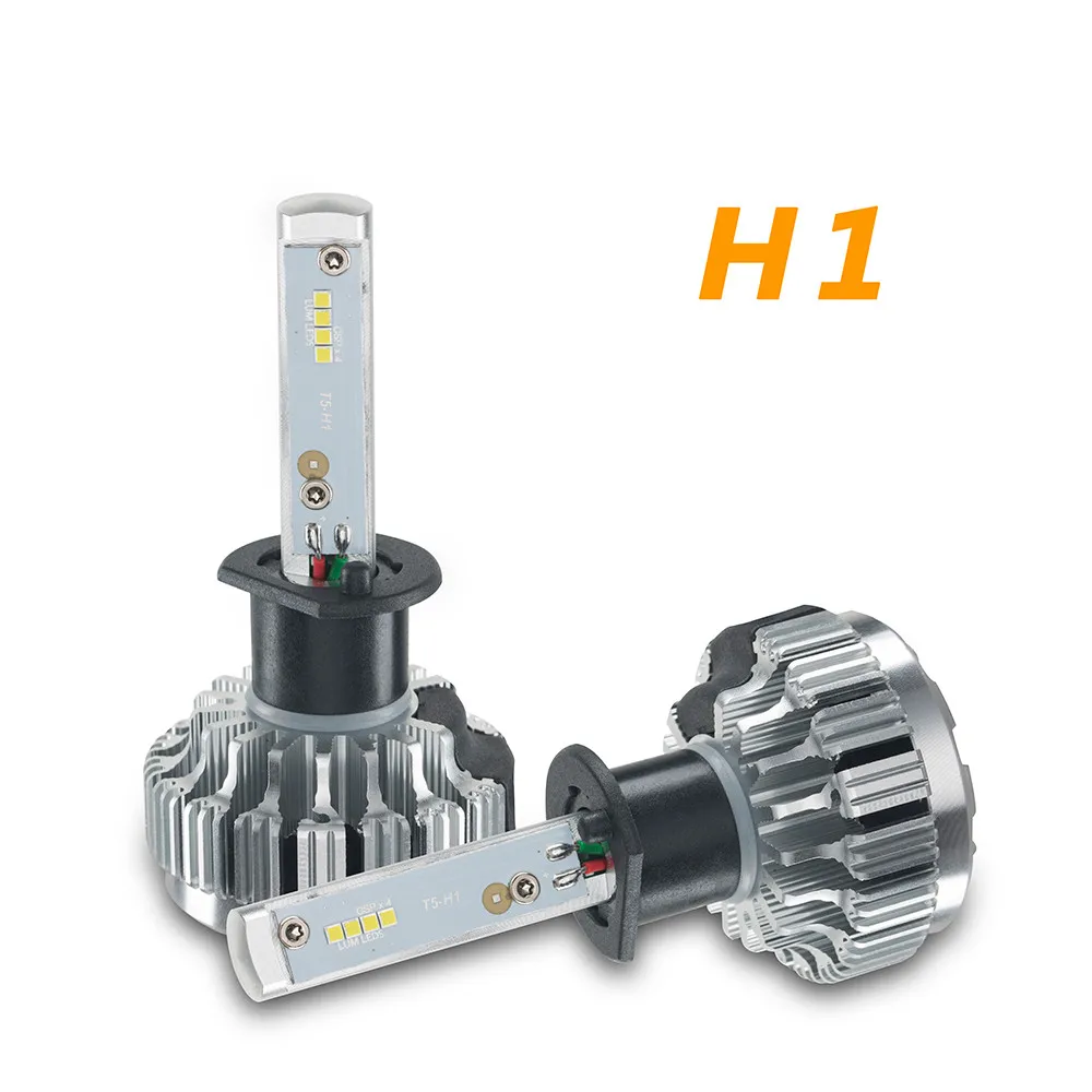 

Universal 120W 12000LM H1 LED Lamp Headlight Kit Car Beam Bulbs 6000k White Canbus Chips Car Electronics Accessories