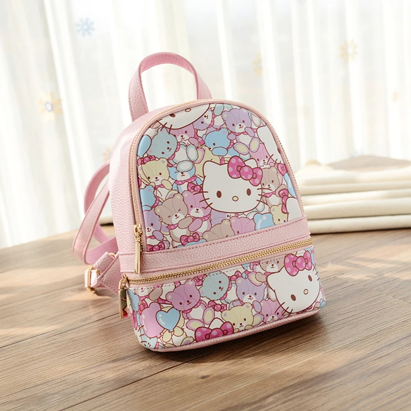 Free shipping backpack kawaii high quality PU hello kitty backpack for girl in Backpacks from