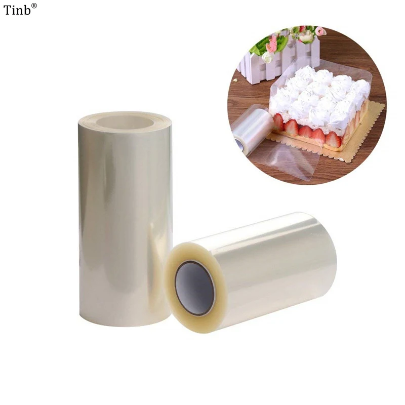 10M Transparent Wrapping Film For Mousse Cake Hard Bound Cake Edges PET Plastic