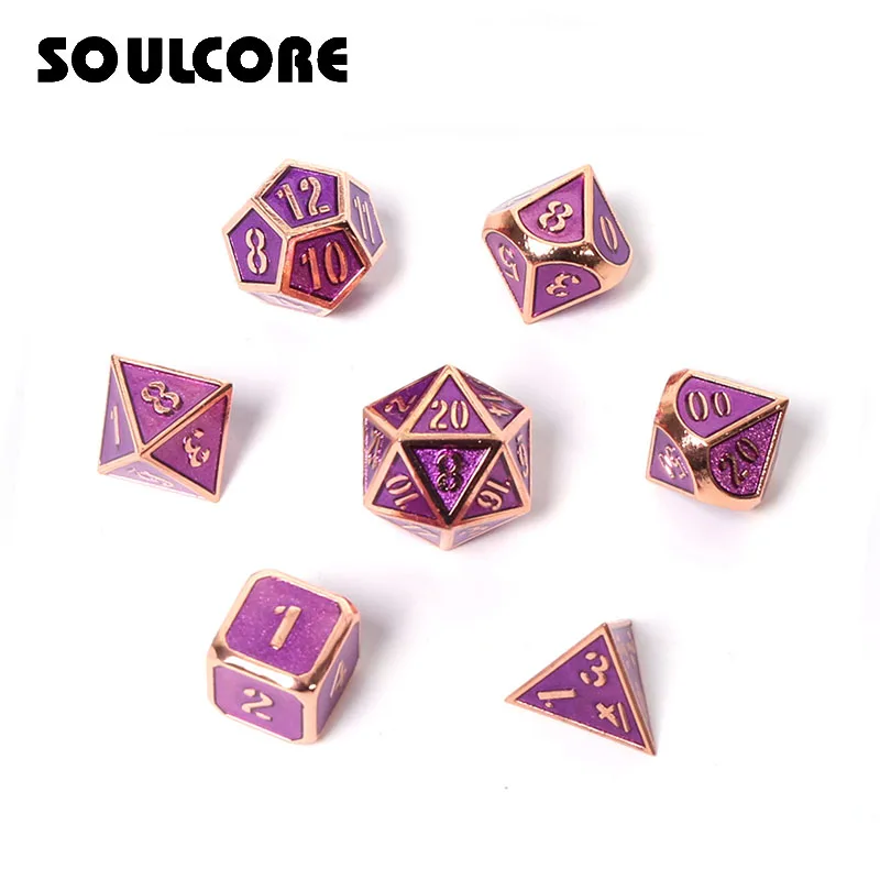 d&ampd rpg metal dice set polyhedral solid dungeons and dragons dnd digital purple dices table games Zinc alloy pattern d20 10 8 12 | Спорт и