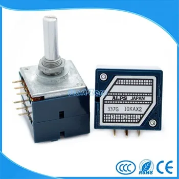 Japan ALPS RK27 6MM double volume potentiometer 10K 20K 50K 100K 250K round handle