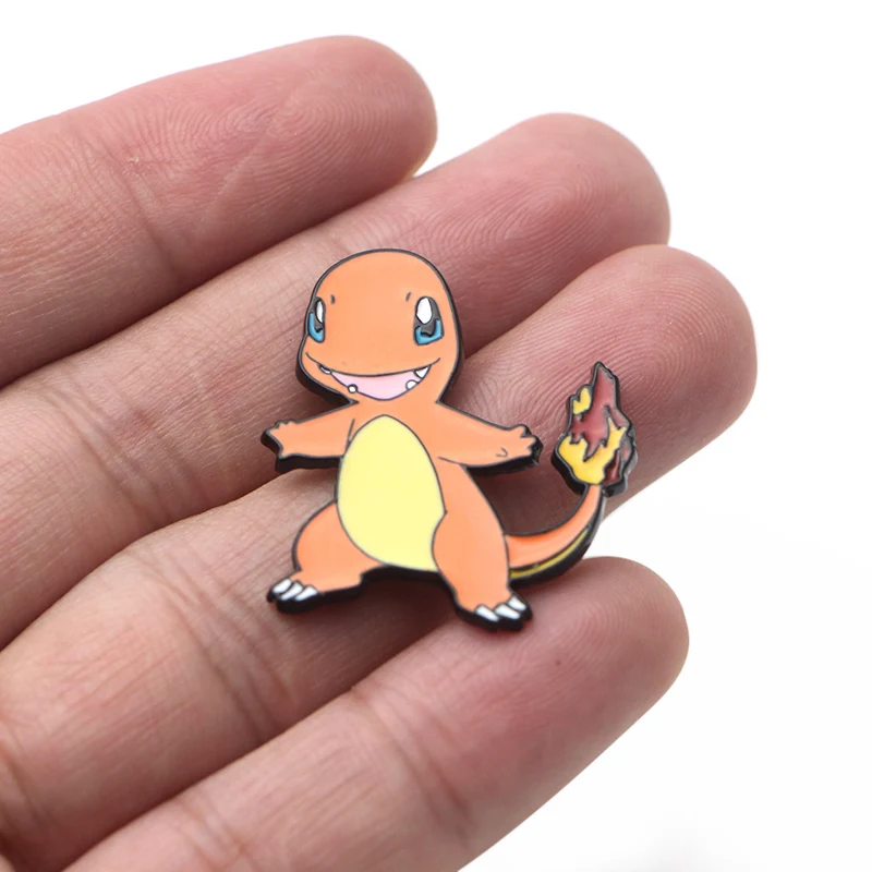 P3415 Dongmanli Charmander металлическая глянцевая и броши для Для женщин Для мужчин с лацканами значки на рюкзак сумки знак детские подарки