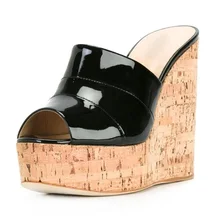 Hot Selling Wood Grain Wedges Sandals Sexy Peep Toe High Heel Sandals Summer Black Women Party Shoes Free Shipping Sandal hot selling american and european sexy black leather sandals peep toe chain fringe amazing party dress shoes