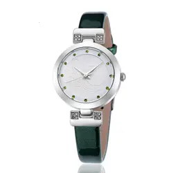 Модные женские фирменные часы кожаный ремешок повседневные наручные часы № 2