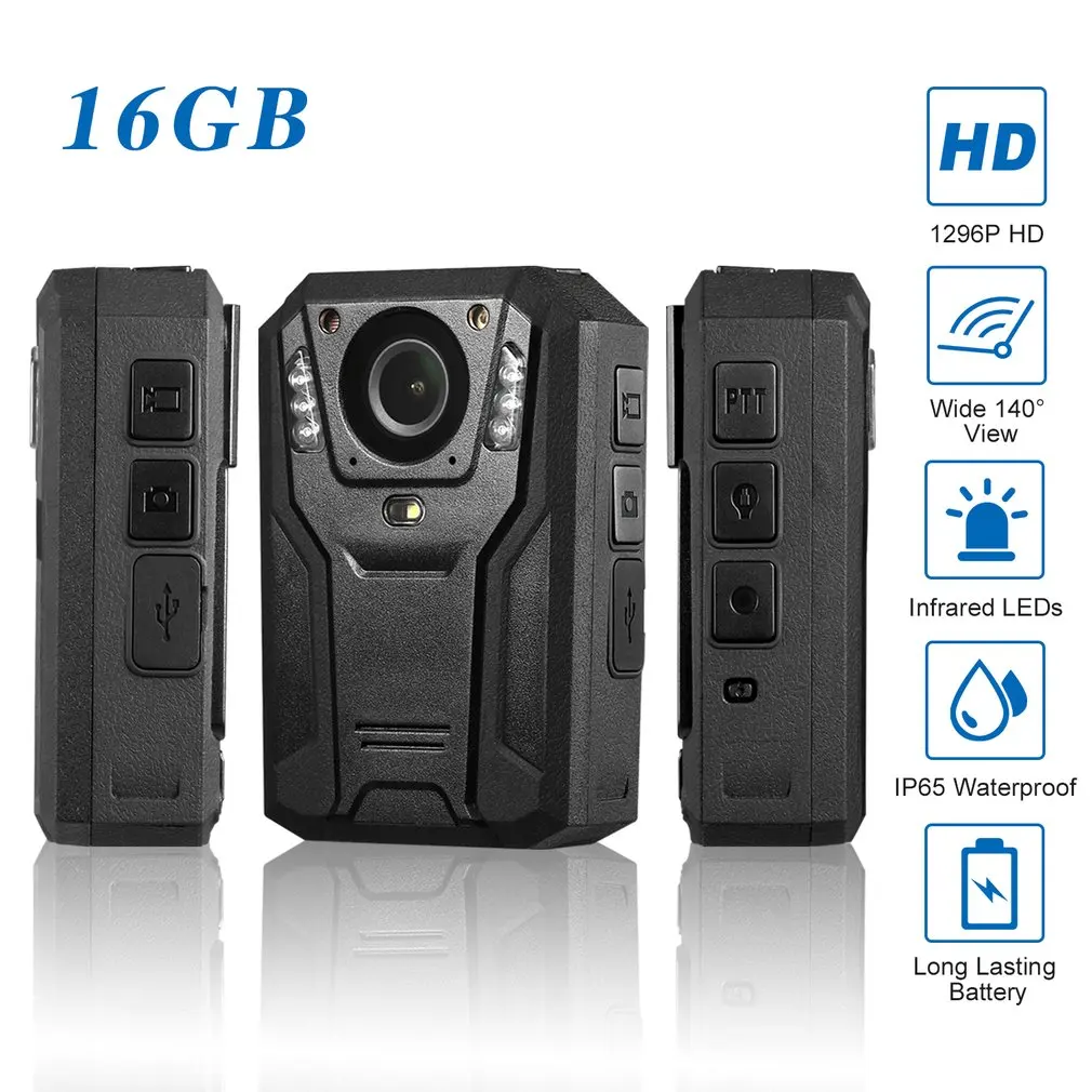 

LESHP 1296P Full HD Waterproof Police Body Camera Security Gadget With 2 Inch Display Night Vision GPS Motion detection