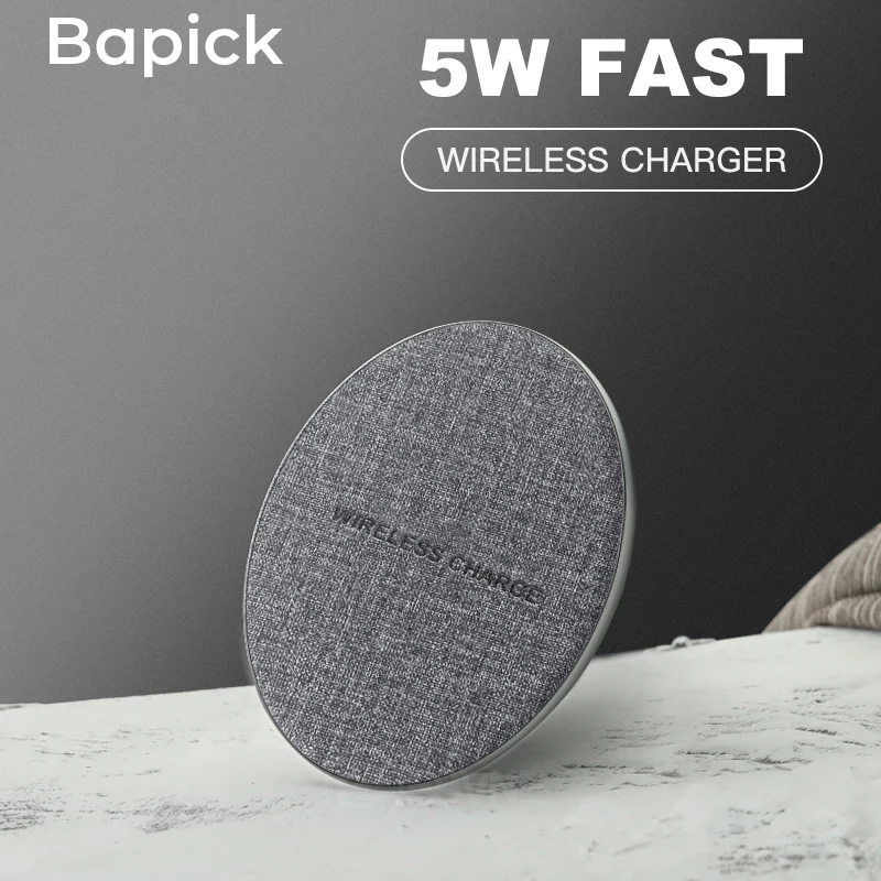Bapick Qi 5 Вт Беспроводное зарядное устройство для iPhone X Xs MAX XR 8 Plus samsung S8 S9 S10 Note 9 HuaweiP30