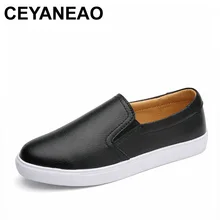 CEYANEAO/Новинка; сезон весна-осень; женская обувь; лоферы из натуральной кожи на плоской подошве; женская повседневная обувь на плоской подошве; женская кожаная обувь черного цвета