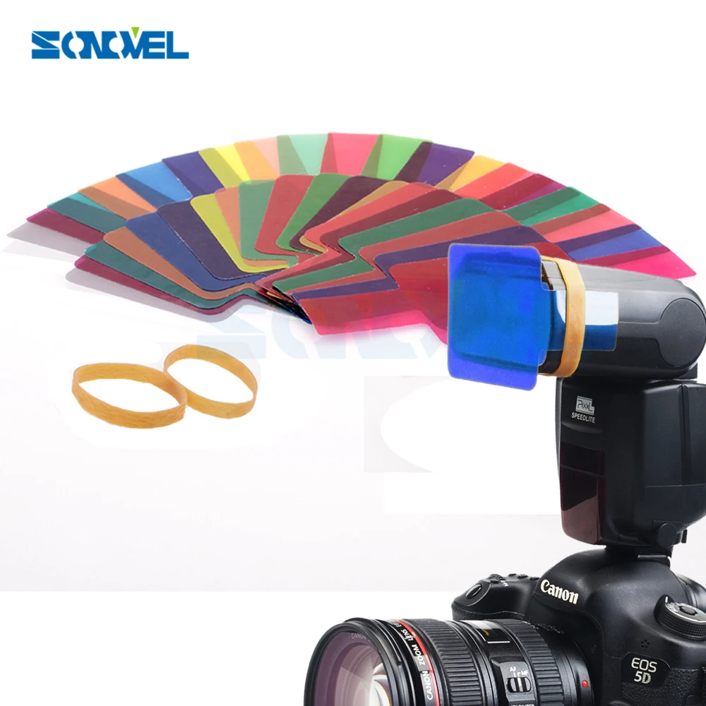 20 цветов для фотовспышки Canon Nikon Yongnuo Flash Ниссин Speedlite|light diffuser|for canoncolor gel filter |