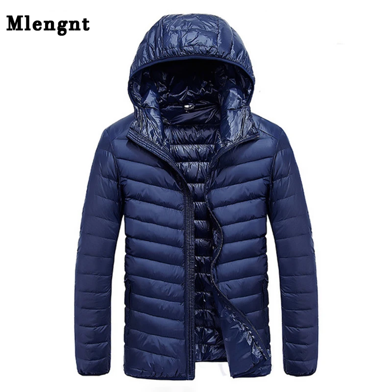 

2019 Autumn Men's Ultralight 90% White Duck Down Jacket Male Windproof Waterproof Parkas Coats Ultra Light Stand Collar XCZ34