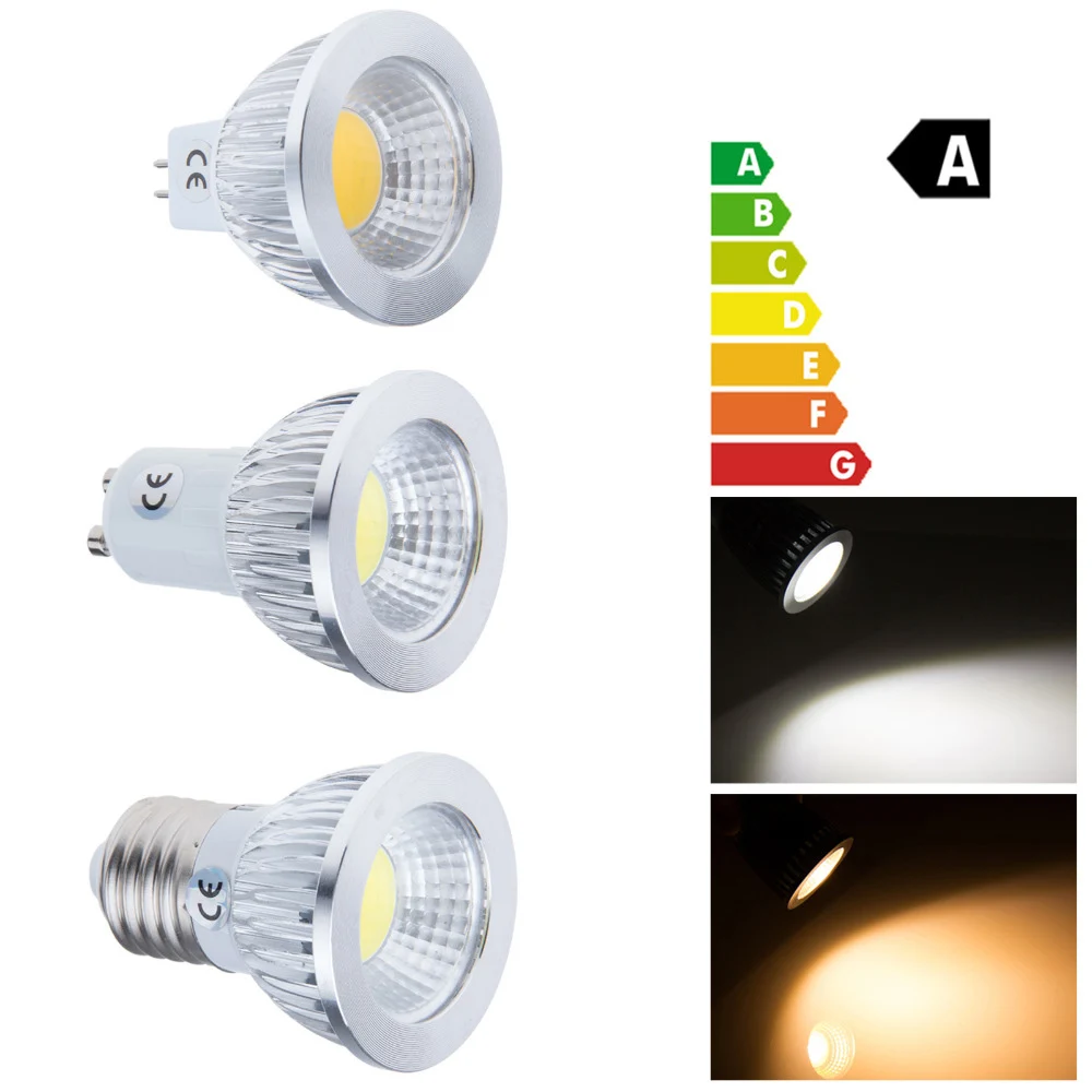 COB LED Spotlight E27 GU10 9W 12W 15W 220V 110V Lampada Lamp Dimmable Focoe Refletor Bombillas Bulbs Lampara Lampe Luz | Лампы и