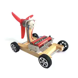 DIY одного крыла ветер гоночный автомобиль научного эксперимента научных игрушки деревянные ручной работы Технология Малый-сделано