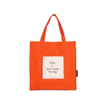 

Simple Letter Printing Shoulder Cloth Bags Fashion Large Capacity Women Shopping Bag Simple Design Healthy Tote Hand Bag
