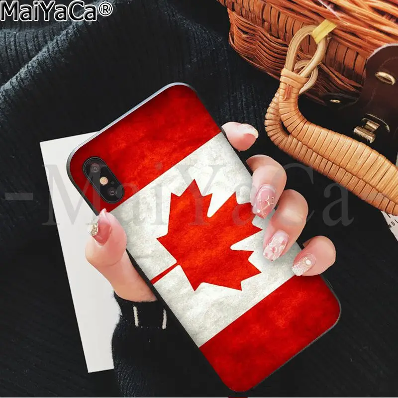 MaiYaCa Канада Флаг рукоделие принт рисунок чехол для телефона крышка в виде ракушки для iPhone 8 7 6 6 S плюс 5 5S SE XR X XS MAX Coque в виде ракушки