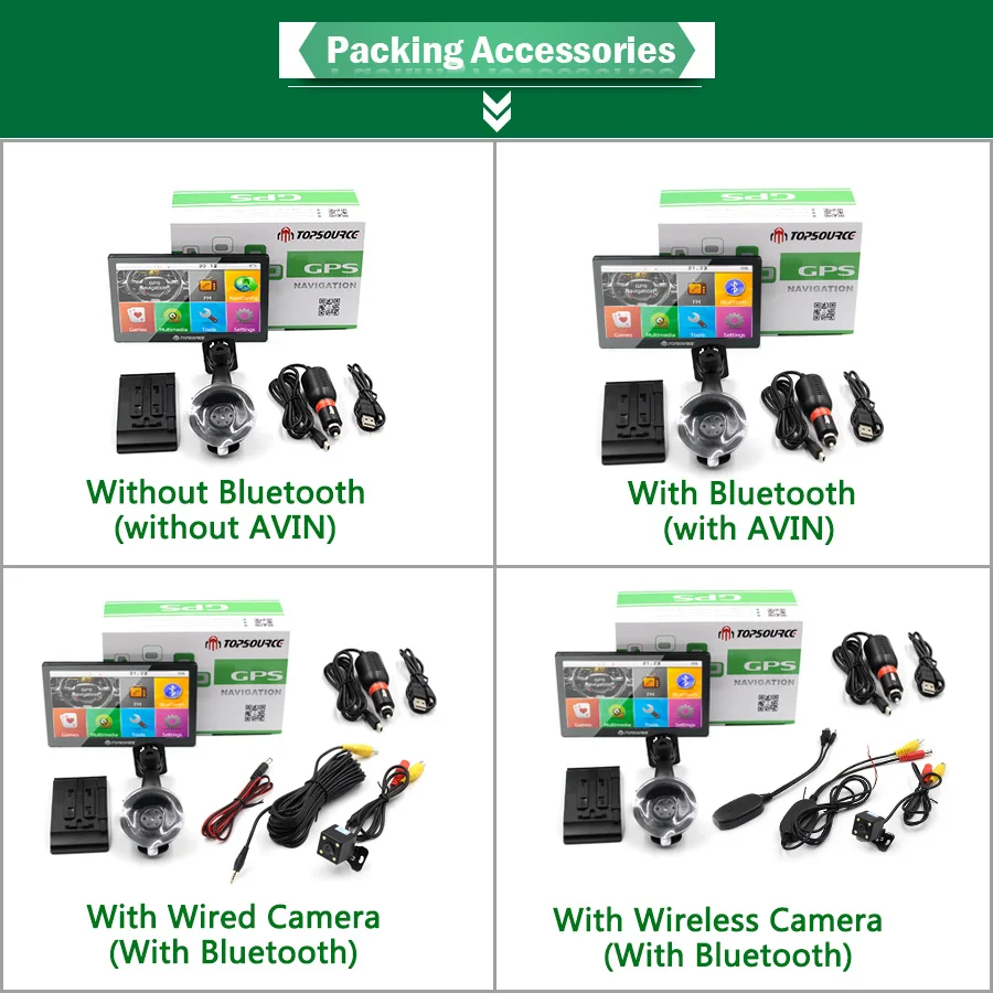 TOPSOURCE 7 ''Автомобильный gps навигатор HD WinCE 800 8 Гб FM 6 0 МГц Бесплатная карта
