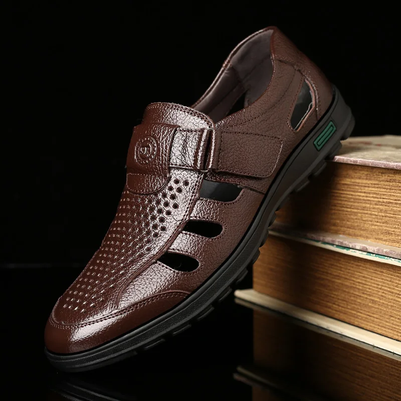 

Men's Sandals Leather Sandals Men's Outdoor Casual Shoes Breathable Fisherman's Shoes