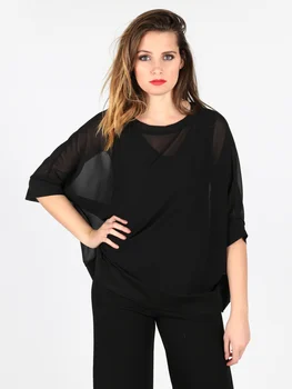 

Knitted batwing sleeved