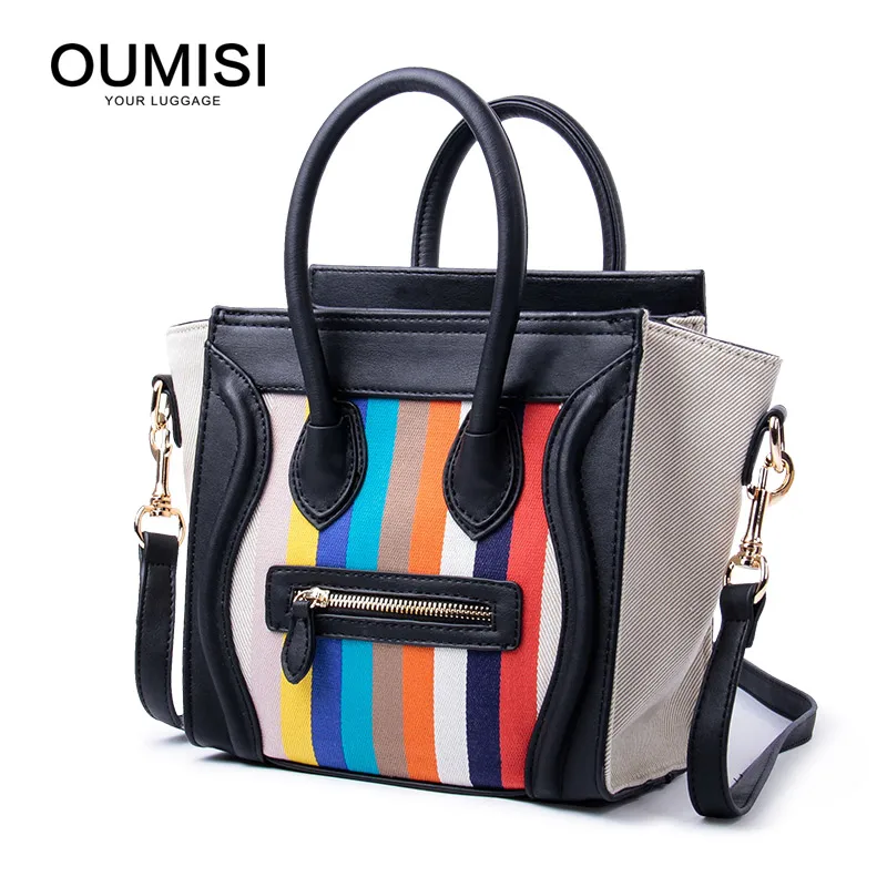 Koop OUMISI Handtas Retro Tas PU Lederen Merk Draagtas Flap Sluiting Fashion Metalen Slot Luxe Handtas Portemonnee Vrouwen CT