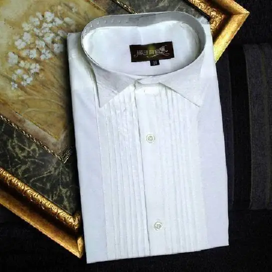 

100% Quality Boys Formals Shirts For Tuxedo Suits Teens Shirts Pure White Children Longsleeve Shirts With Bowtie 18M-13 Y