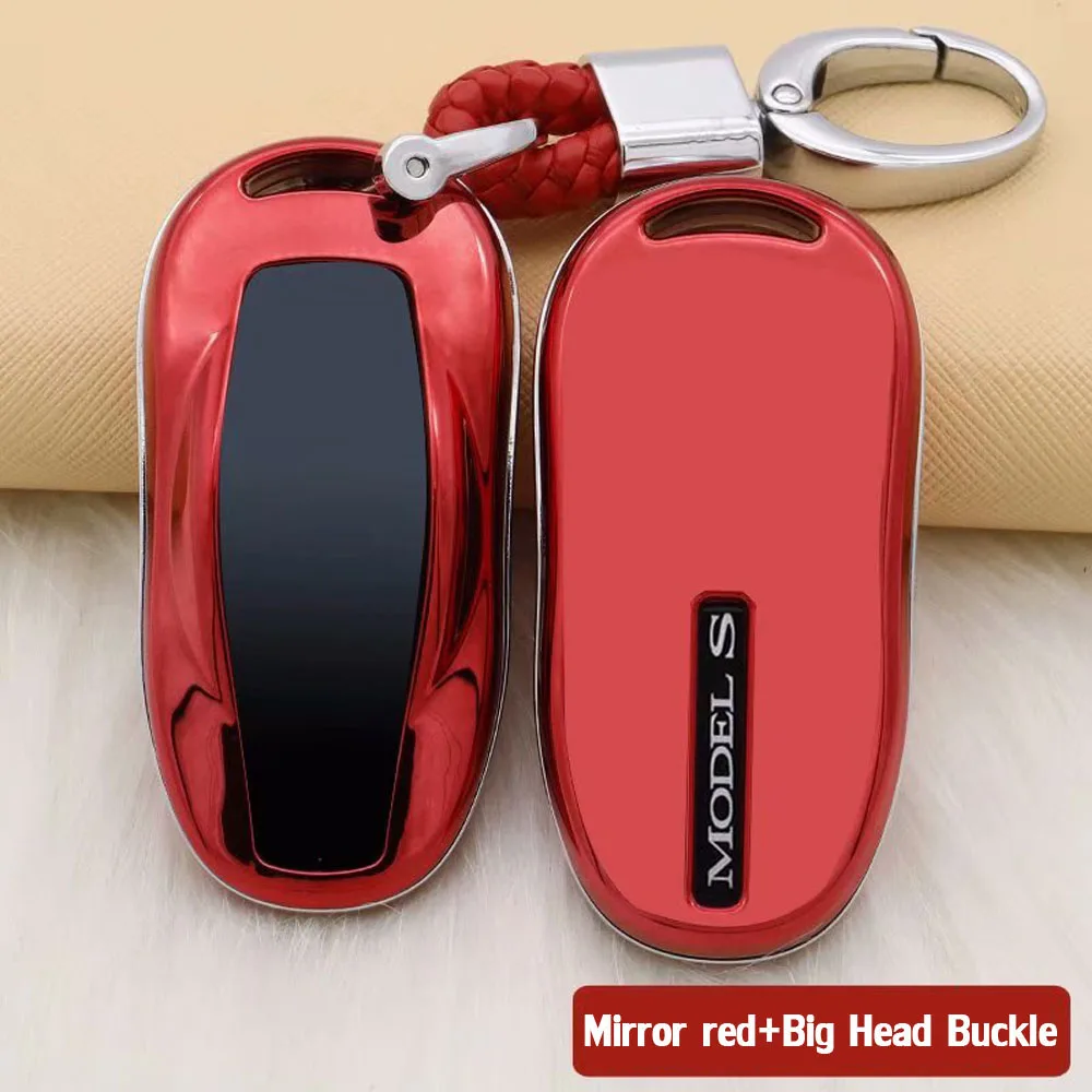 

Hot Sale Car Key Case 3 Buttons For Tesla Model X Smart Remote Key Fob Wallet Shell Holder Cover Bag key Pouch car styling
