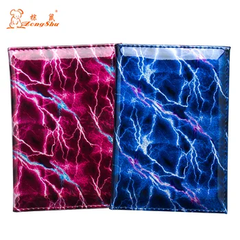 

Black Lightning stone grain printing PU Leather Passport Cover Fashion Colourful Travel Passport Cover Credit Card Holder