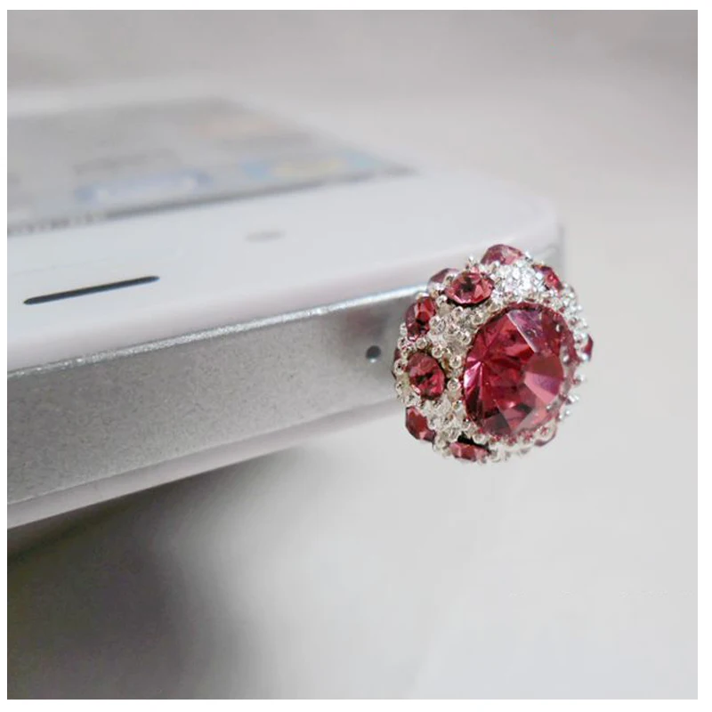 

Bling Diamond Dust Plug Universal 3.5mm Cell Phone Earphone Plug For apple iPhone 6 6s Samsung HTC Sony Headphone Jack Stopper