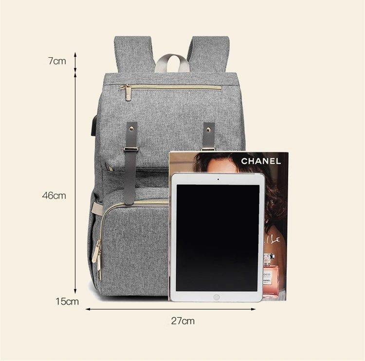 Fashion Diaper Bag Usb Interface Large Capacity Waterproof Mummy Maternity Backpack Nappy Bag Travel Baby Stroller Bag For Mommy (14)