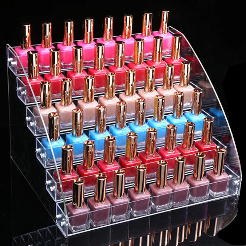 

Multi-layer Removable Nail Polish Shelf Acrylic Clear Cosmetics Multi-functional Display Stand Rack Holder for Women Gift