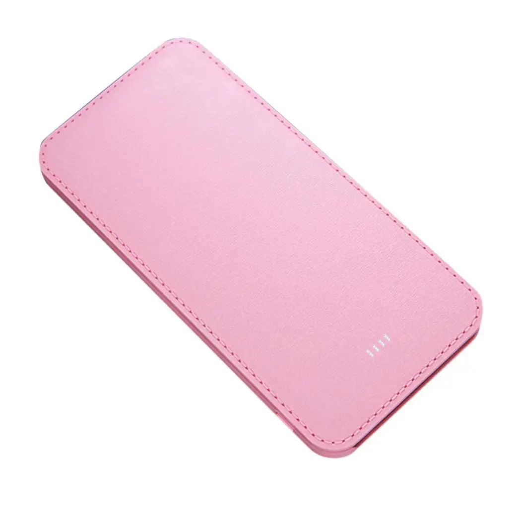 10000 мАч power Bank Тонкий с двумя портами USB Мобильный Внешний аккумулятор портативное