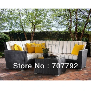 

Top Sale Wicker Sectional Furniture Outdoor Small Conversation Sofa Set