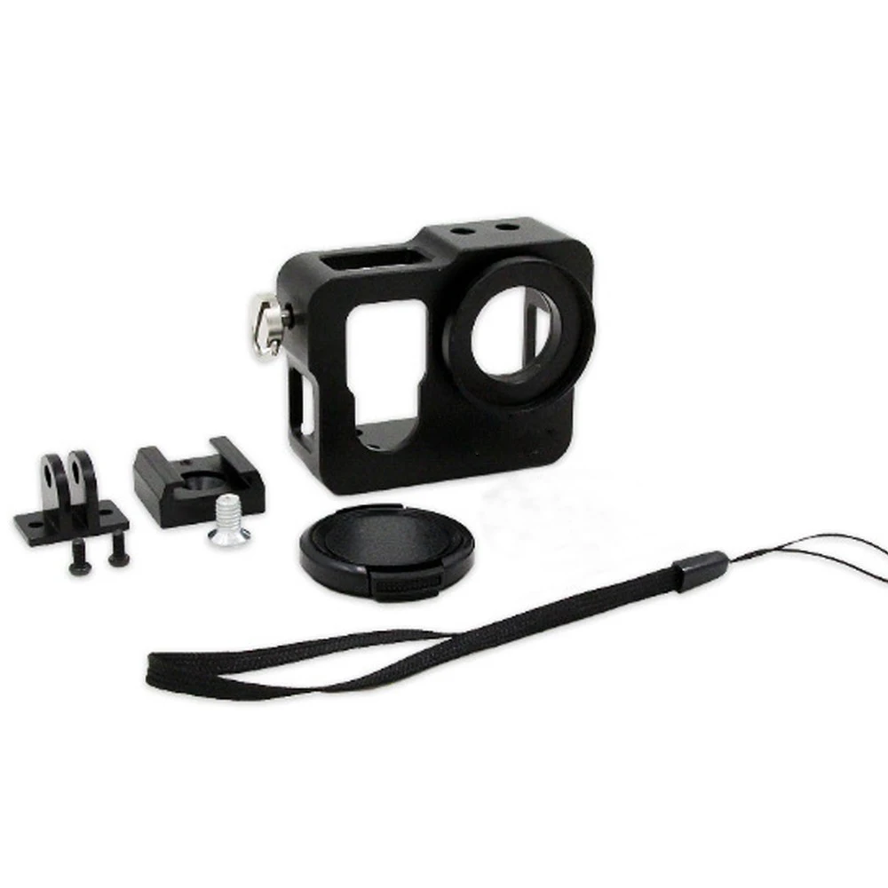Для GoPro алюминиевый корпус рамка защитный корпус чехол с УФ-фильтром крышка объектива для Gopro Hero 4 Спорт Экшн камеры аксессуары