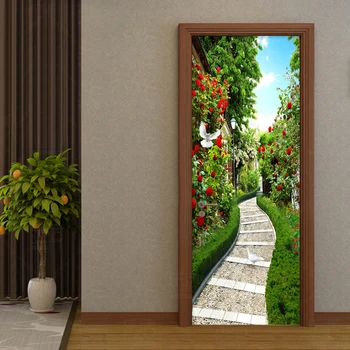 

3D Wallpaper Modern Beautiful Scenery Country Path Photo Murals Living Room Bedroom Home Decor Door Sticker Wall Papers For 3 D