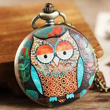 9 дизайн карманные часы с совой брелок цепочка ожерелье кулон для мужчин s флип чехол часы для мужчин женщин леди reloj de bolsillo hombre