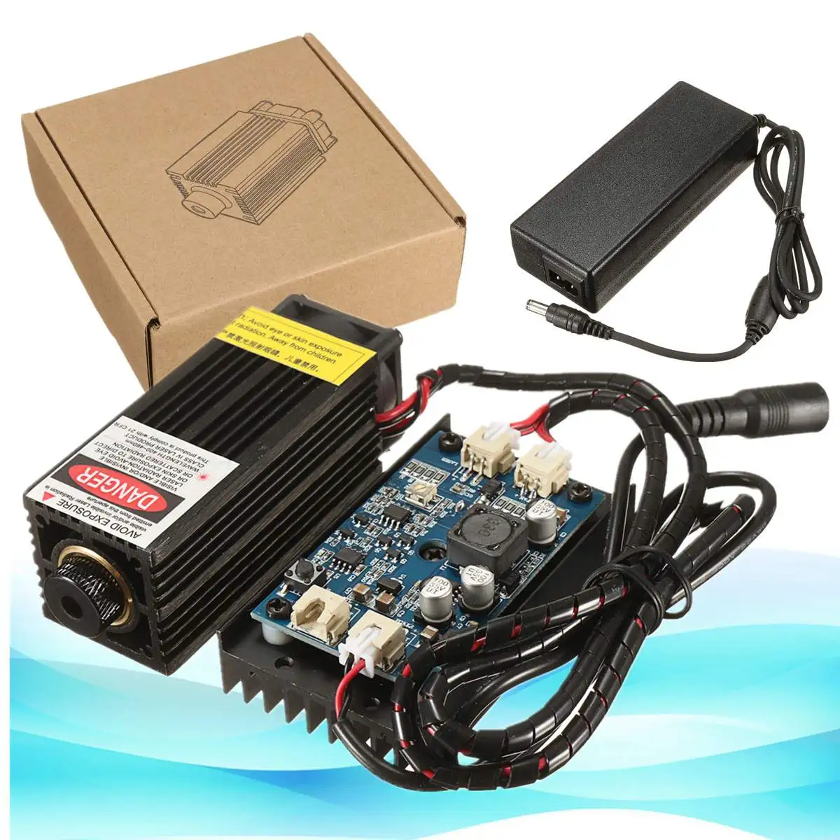 

5W/10W/15W Laser Head Engraving Module 450nm Blue Light Marking Engraver With TTL Modulation DIY Diode Metal Marking