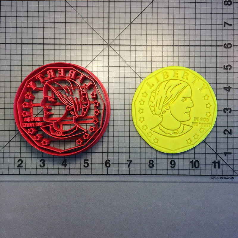 Dollar Coin Cookie Cutter Biscuits Tools Cake Baking Mould Custom 3D printed Decorating cortador de fondant | Дом и сад