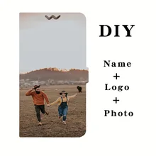 

Customized DIY phone case for Samsung Galaxy S2 S3 S4 S5 mini Luxury flip leather Protector cover Case Coque Fundas wallet style