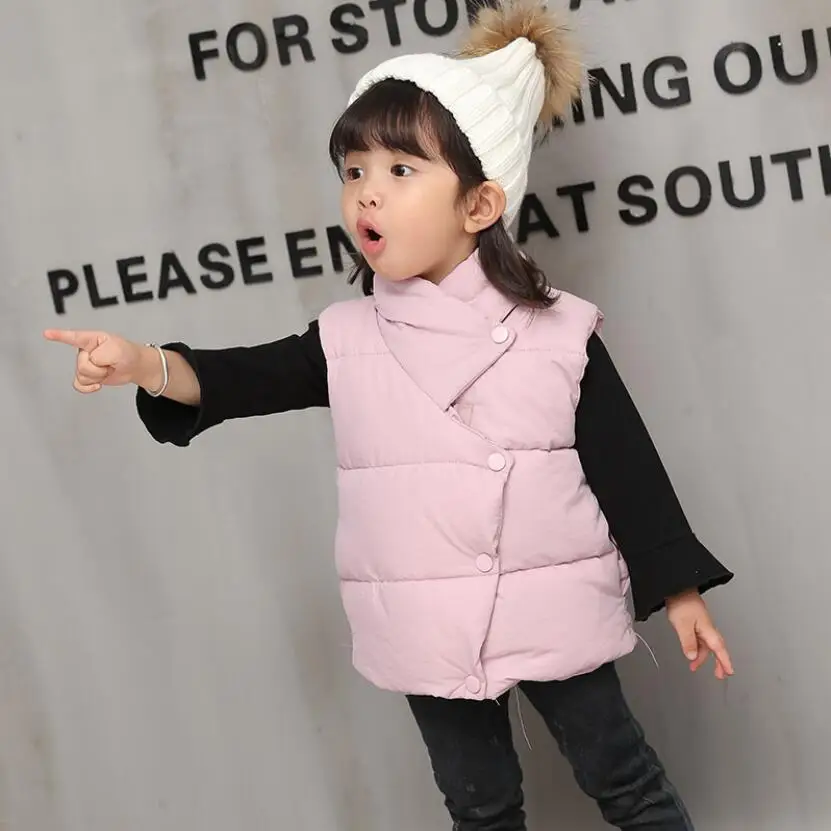 Куртка для девочек одежда для малышей высокого качества жилет для девочек детский утепленный теплый жилет с хлопковой подкладкой жилет для маленьких девочек возрастом от 1 года до 5 лет