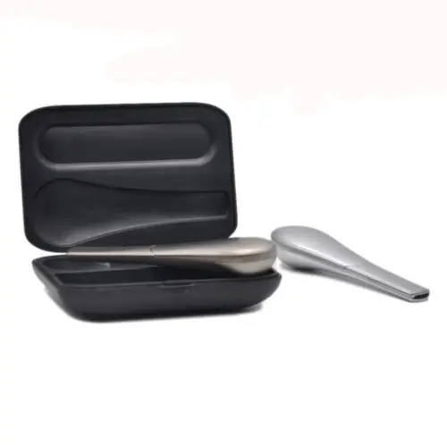 

Metal Tobacco Herbs Smoking Pipe Spoon With Magnetic Lid, Plastic Case New