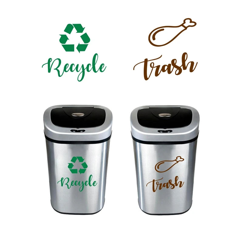 Recycle and Trash Art Sticker trash can Decor