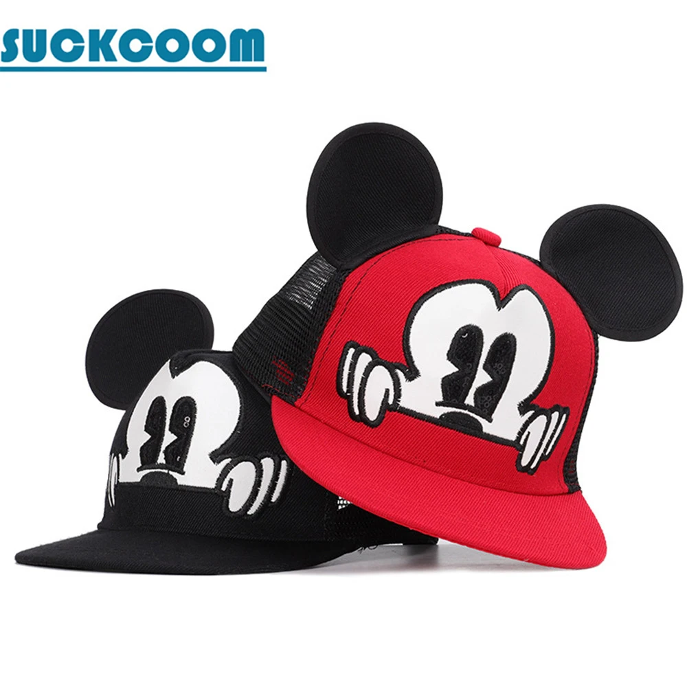 Уши Микки детские шляпы от солнца Snapback летняя кепка бейсболка для маленьких
