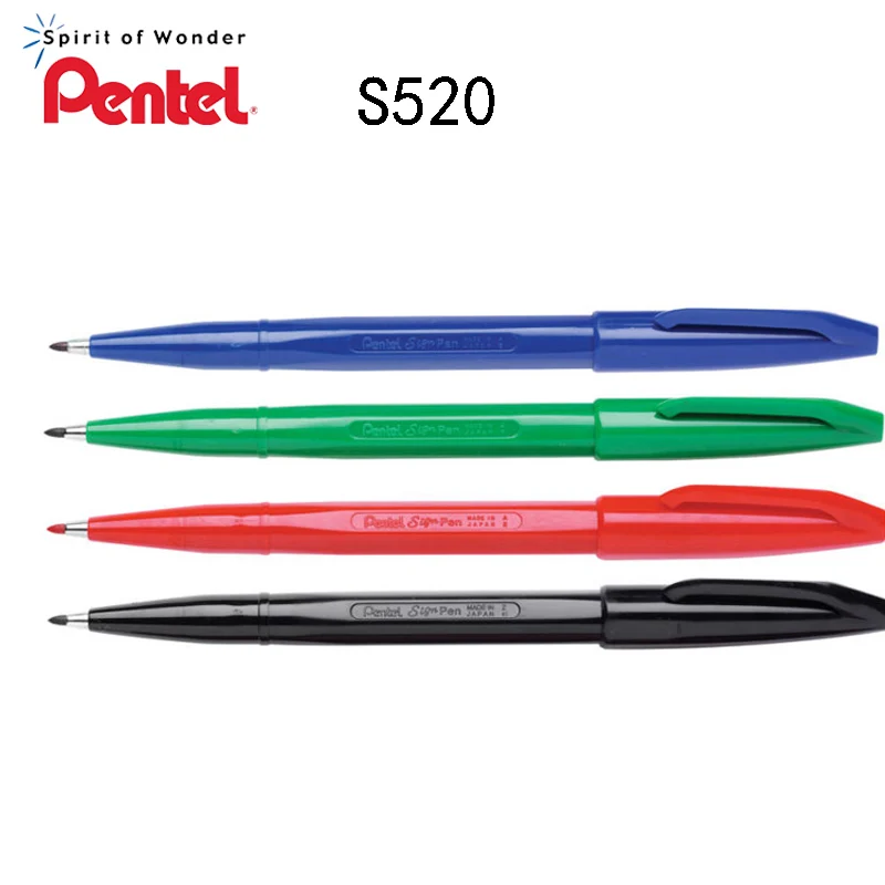 Pentel Sign Pen Fiber Tipped Pen , Felt Tip Micron Marker 6 Pieces Blue