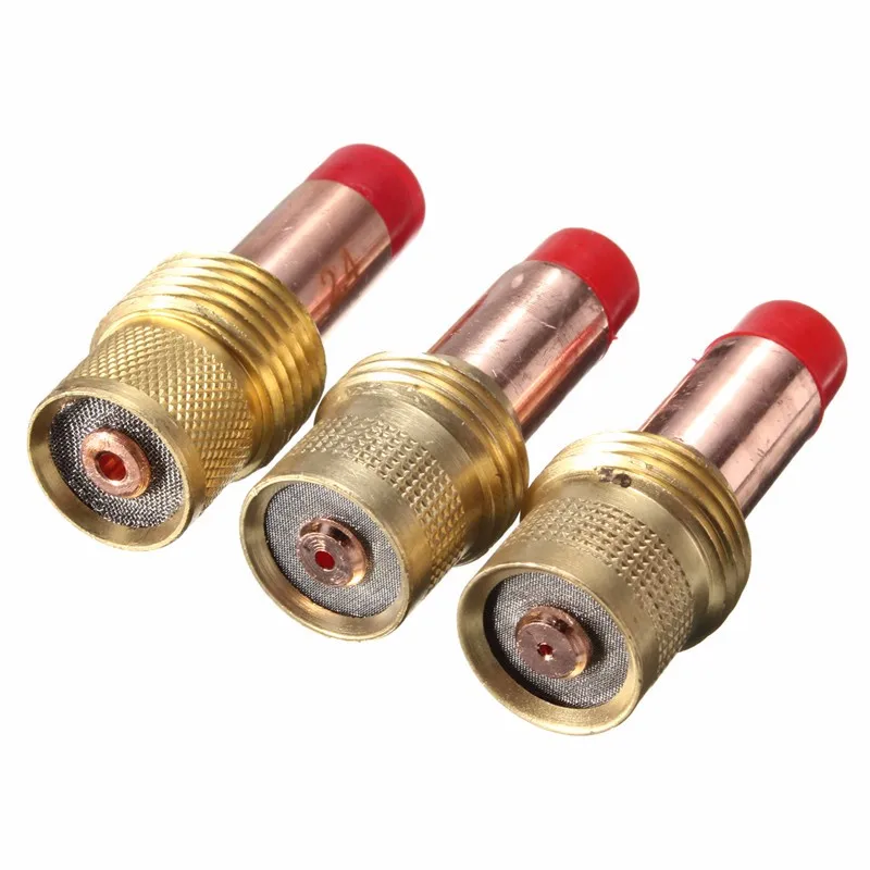 

3 pcs 45V25M Collet Body Gas Lens for Tig Welding Torch WP-17-18-26 2.0mm 5/64