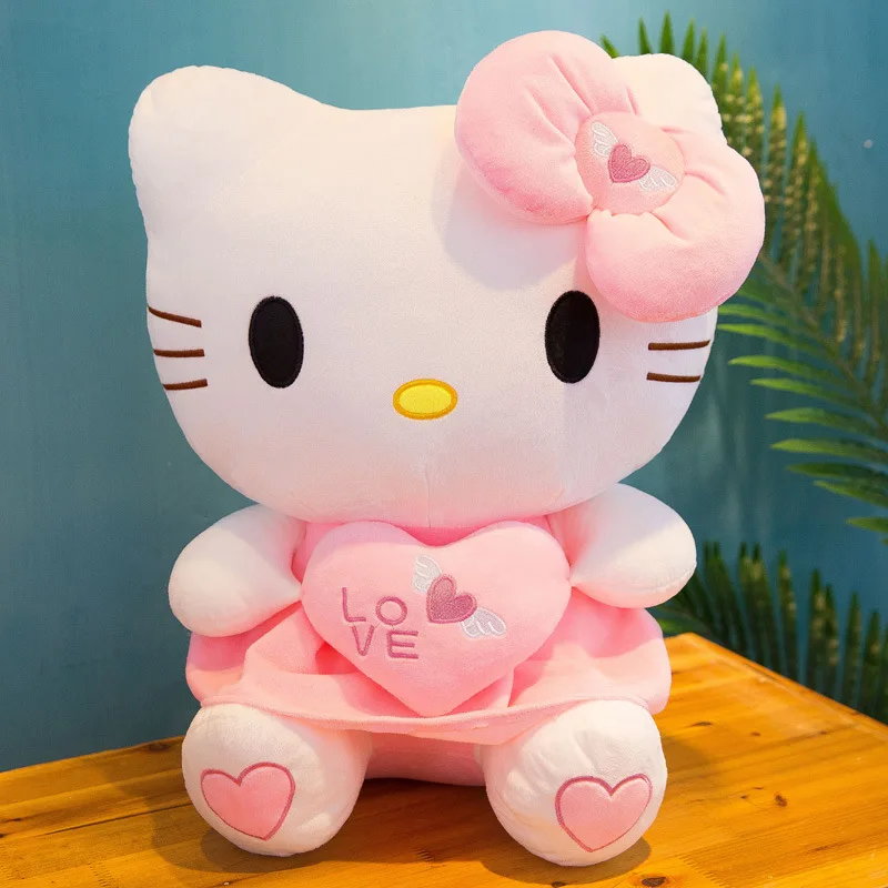 Мягкая Плюшевая Кукла HELLO KITTY в виде сердца ангела Ragdoll подушка Hello Kitty плюшевая