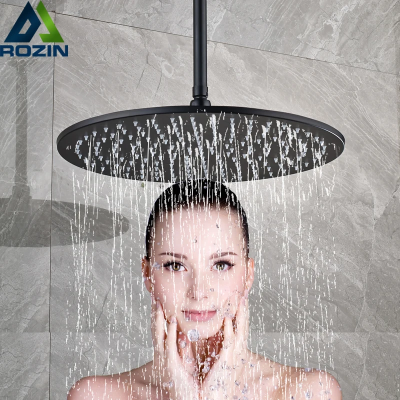 Ceiling Mounted Bathroom Shower Head 12/16 inch Big Rainfall Shower Faucet Accessory Top Round Brass Showerhead Ceiling Mounted Bathroom Shower Head 12/16 inch Big Rainfall Shower Faucet Accessory Top Round Brass Showerhead