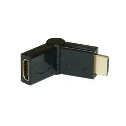 1 шт. 1.4 HDMI мужчина к HDMI Female180 градусов вращения Поворотный 90 градусов складной адаптер